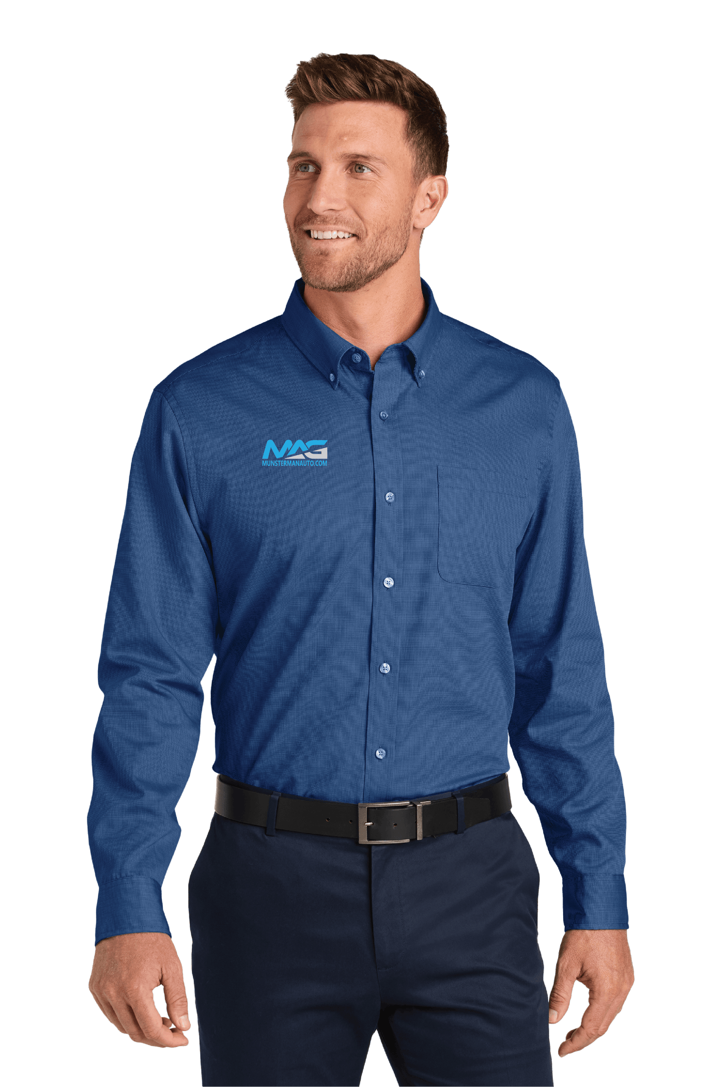 MAG Long Sleeve Nailhead Easy Care Shirt