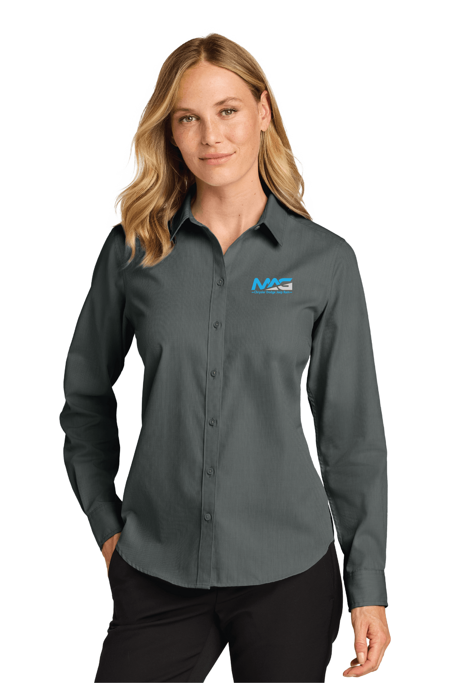 MAG CDJR Women’s Long Sleeve Nailhead Easy Care Shirt