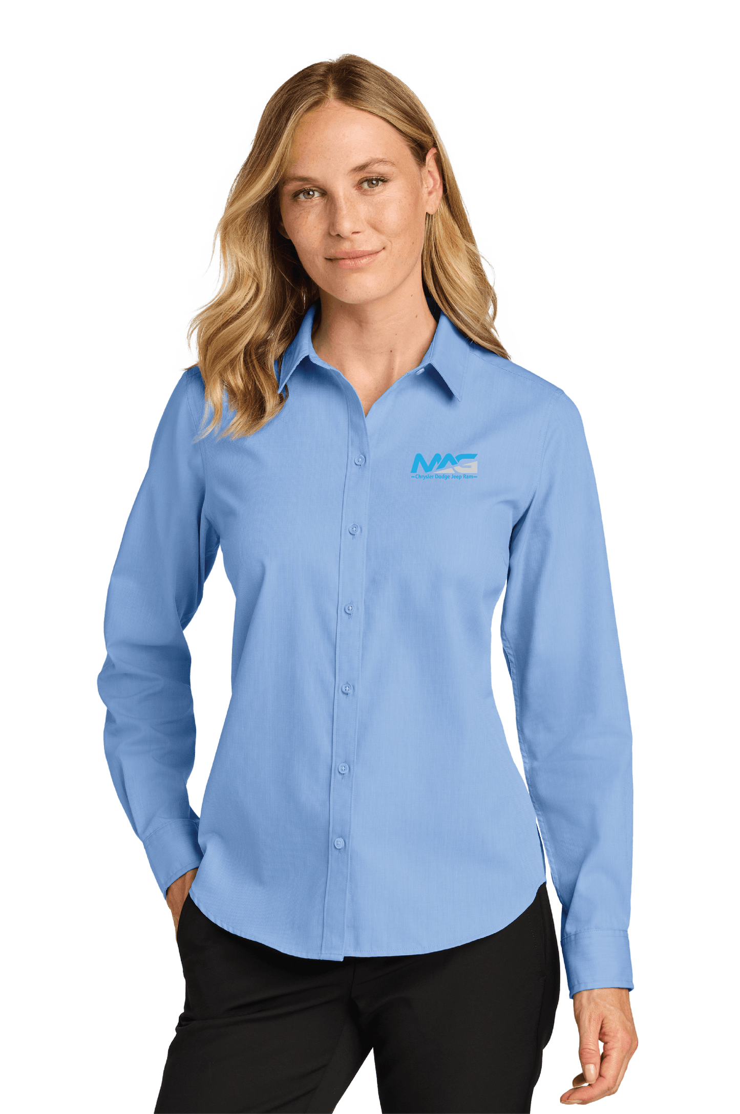 MAG CDJR Women’s Long Sleeve Nailhead Easy Care Shirt