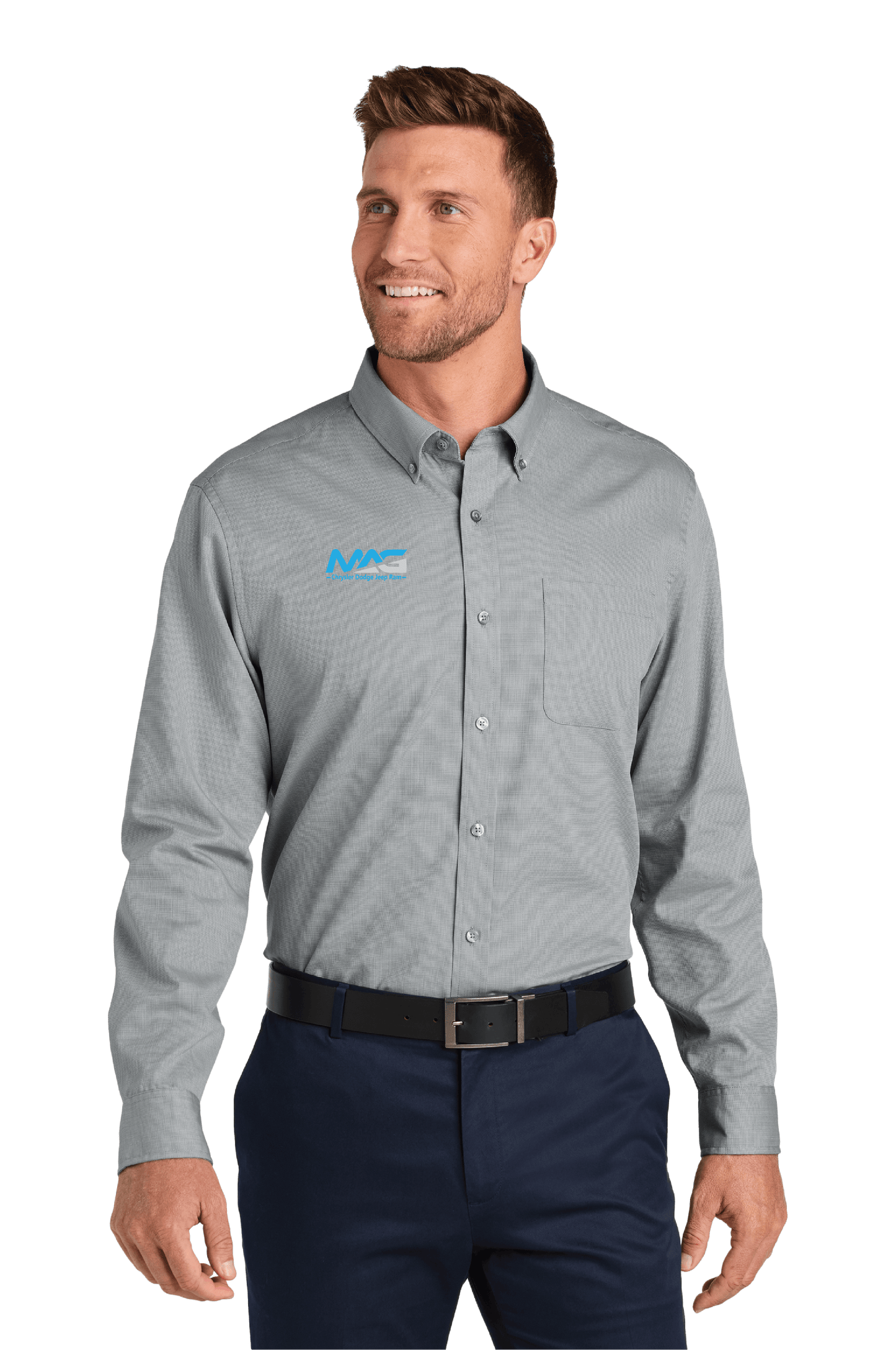 MAG CDJR Long Sleeve Nailhead Easy Care Shirt