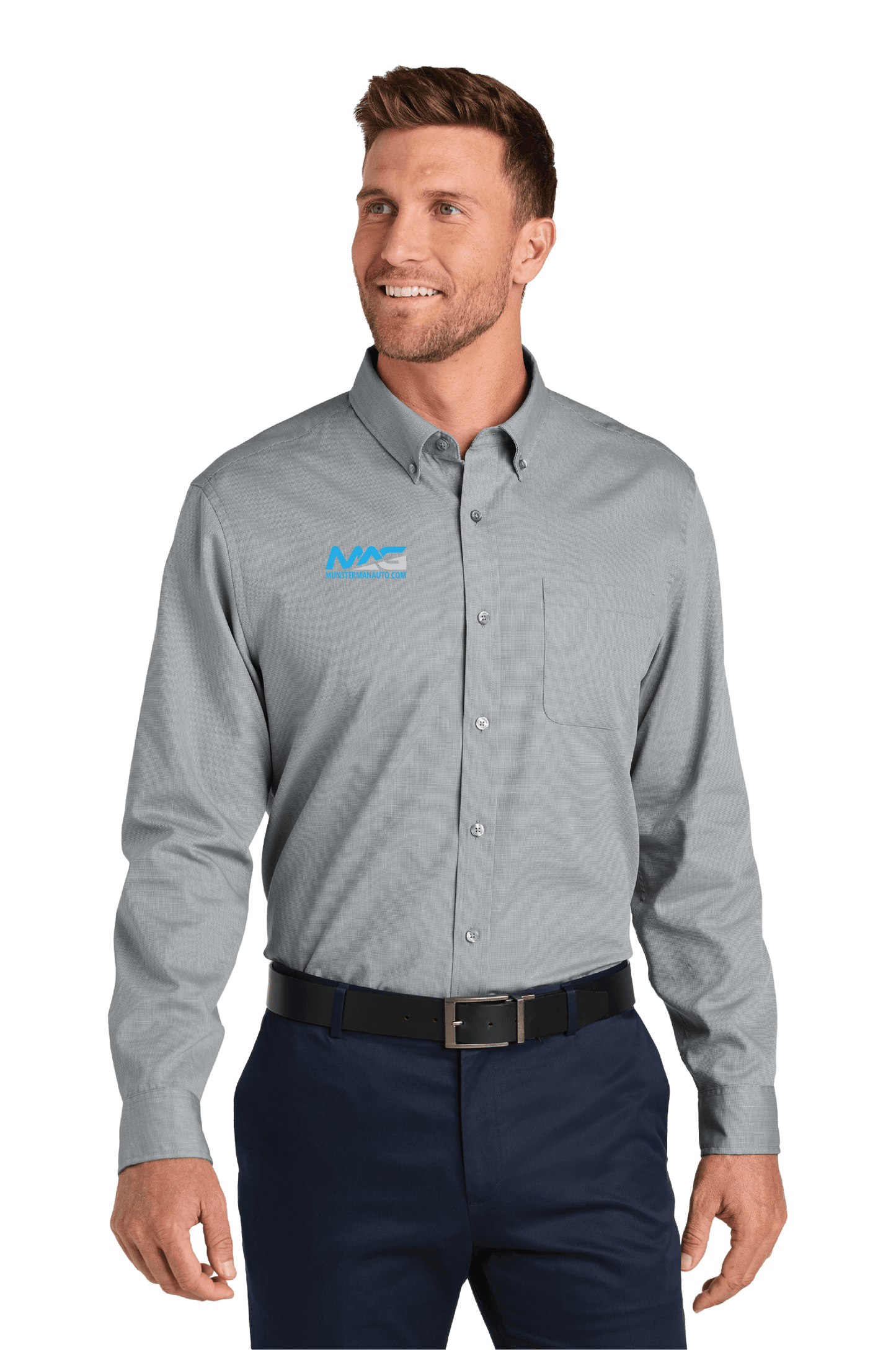 MAG Long Sleeve Nailhead Easy Care Shirt