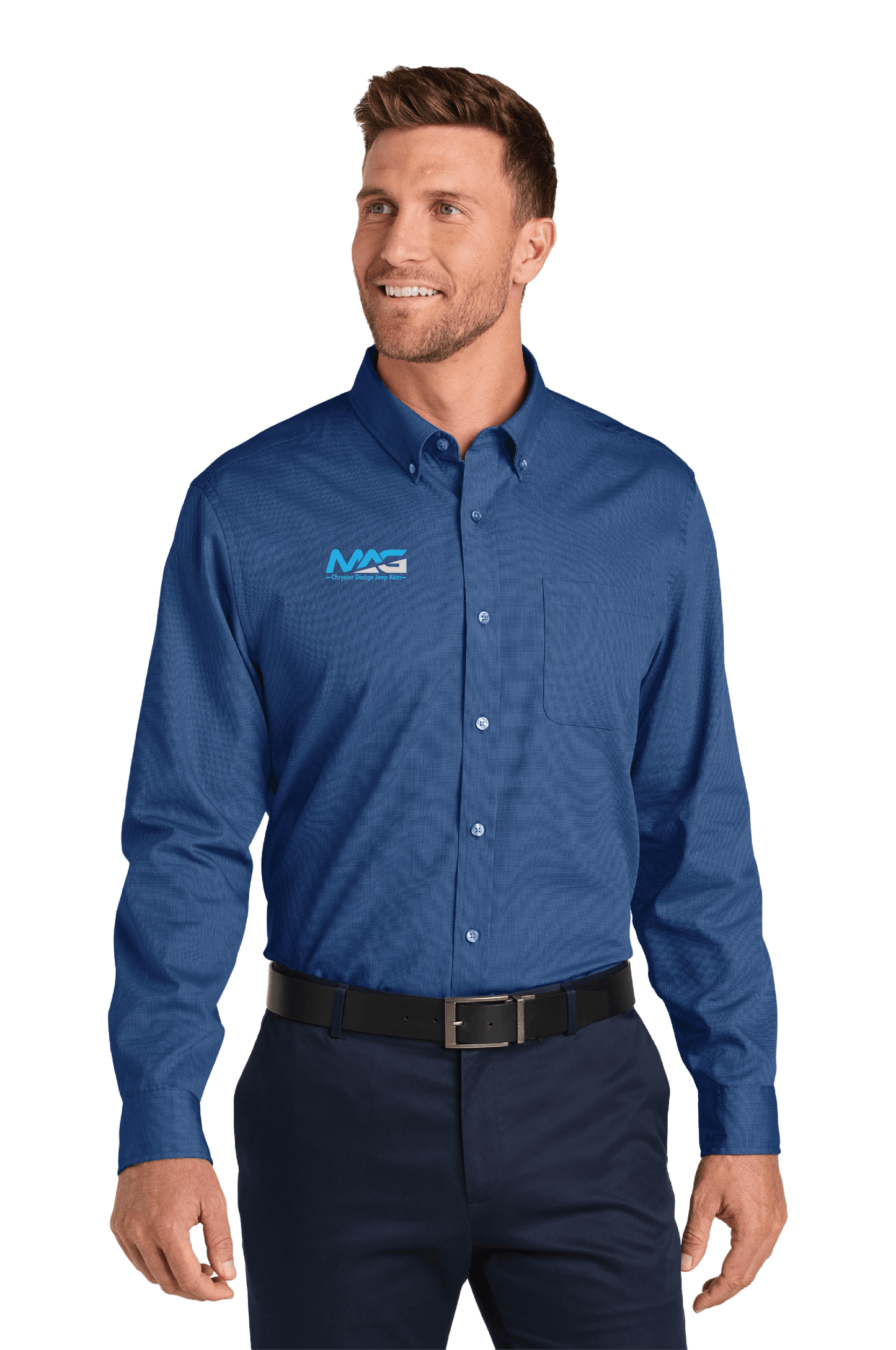 MAG CDJR Long Sleeve Nailhead Easy Care Shirt